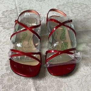 Stuart Weitzman Patent Leather Strappy Sandals 7N
